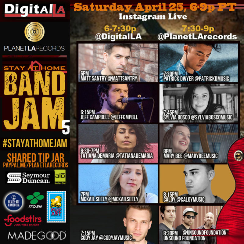 Digital LA and Planet LA Records' StayAtHome Band Jam 5 with Unsound Foundation - 25 April 2020 6pm